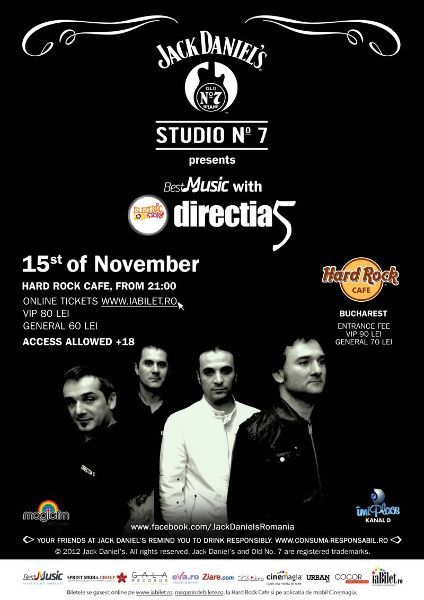 BestMusic with DIRECTIA 5 @ Hard Rock Cafe - Jack Daniel's - Studio No7
